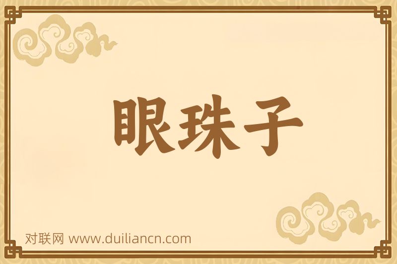 眼珠子词语的意思