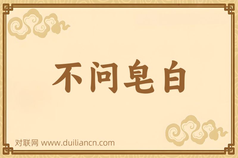 不问皂白词语的意思