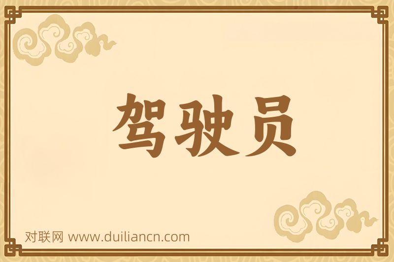驾驶员词语的意思