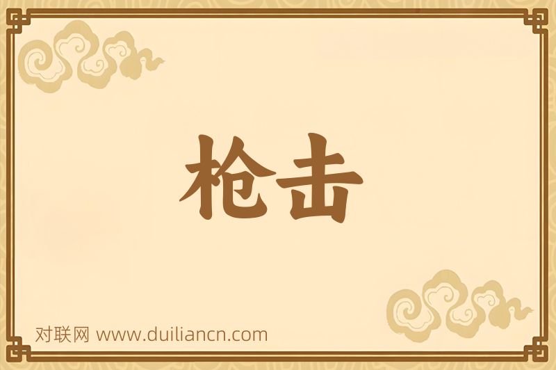 枪击词语的意思