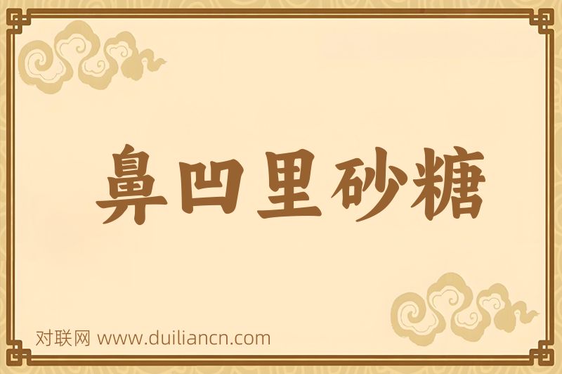 鼻凹里砂糖词语的意思