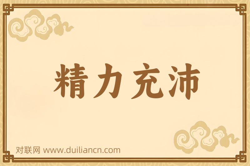 精力充沛词语的意思