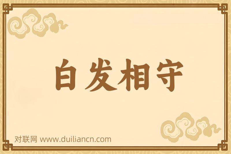 白发相守词语的意思