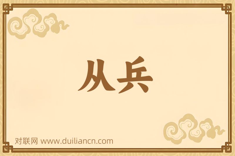 从兵词语的意思