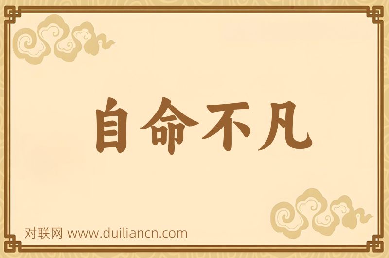 自命不凡词语的意思