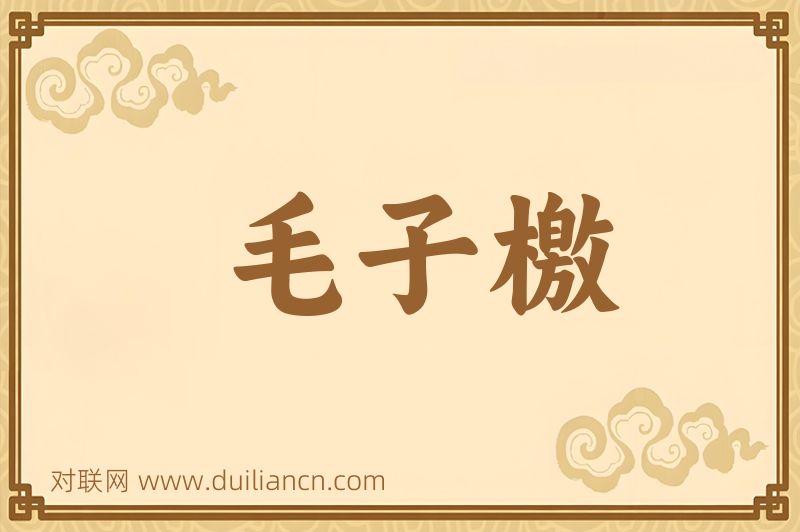 毛子檄词语的意思