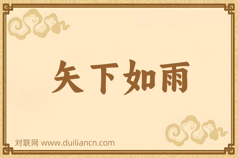 矢下如雨词语的意思
