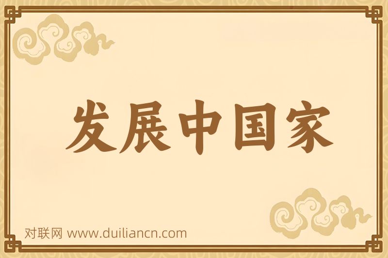 发展中国家词语的意思