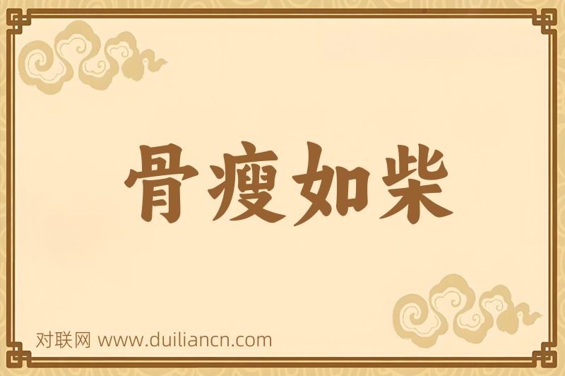 骨瘦如柴词语的意思