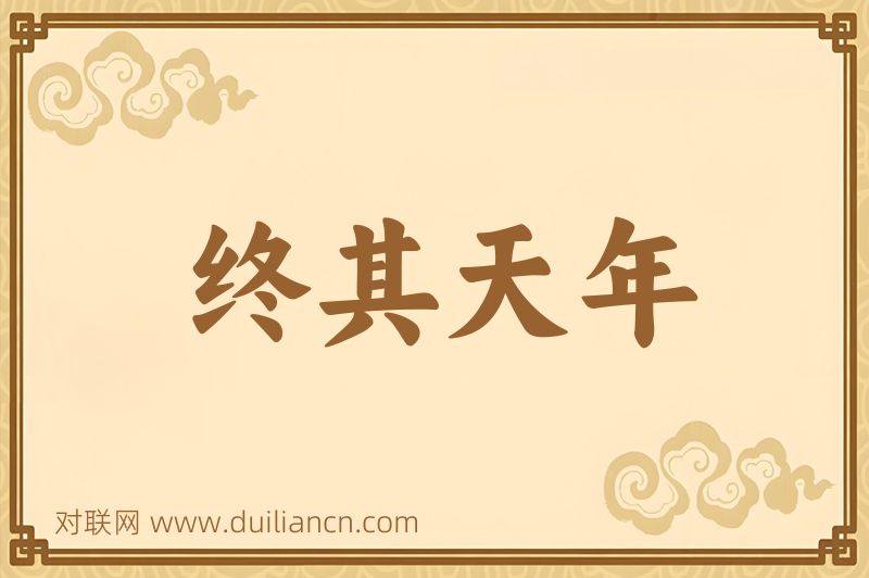 终其天年词语的意思