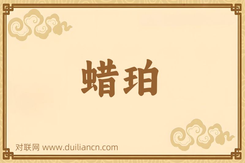 蜡珀词语的意思