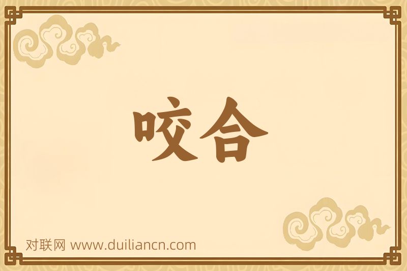 咬合词语的意思