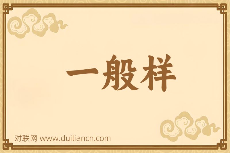 一般样词语的意思