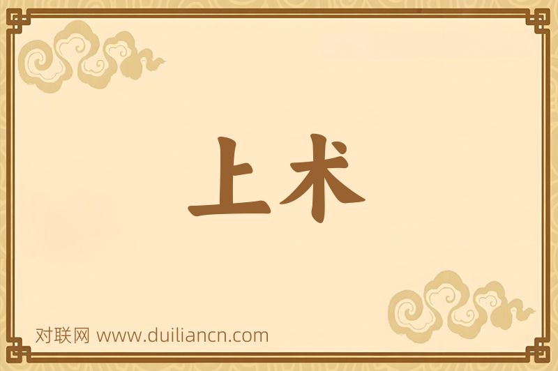 上术词语的意思