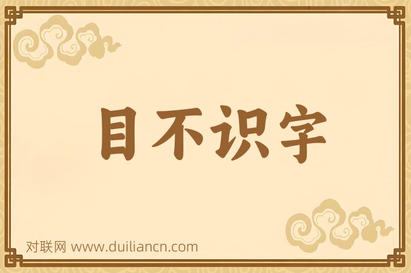 目不识字词语的意思