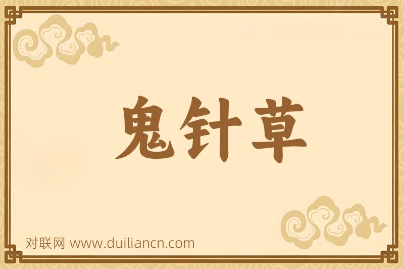 鬼针草词语的意思