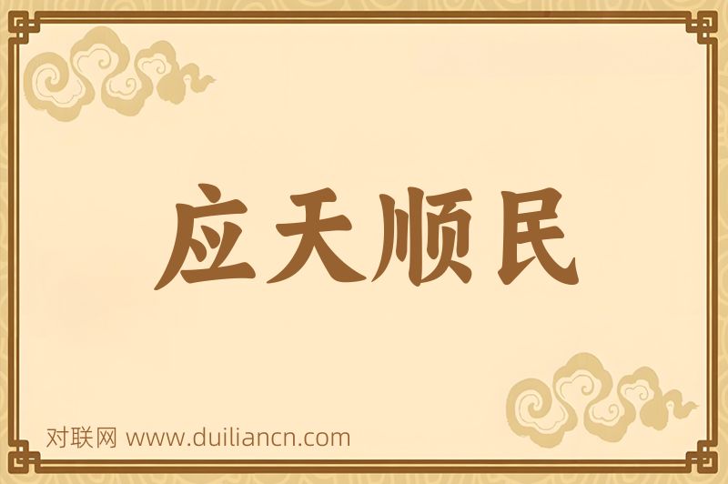 应天顺民词语的意思