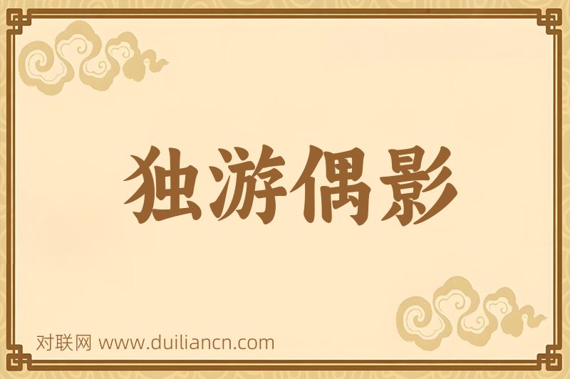 独游偶影词语的意思