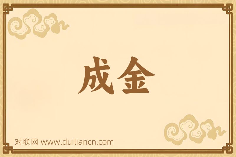 成金词语的意思