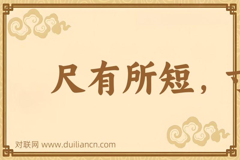尺有所短,寸有所长词语的意思