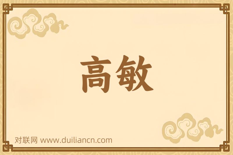 高敏词语的意思