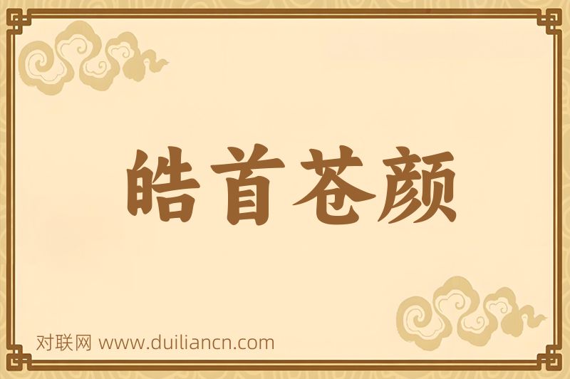 皓首苍颜词语的意思