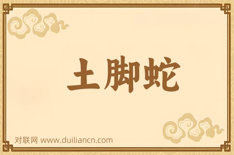 土脚蛇词语的意思