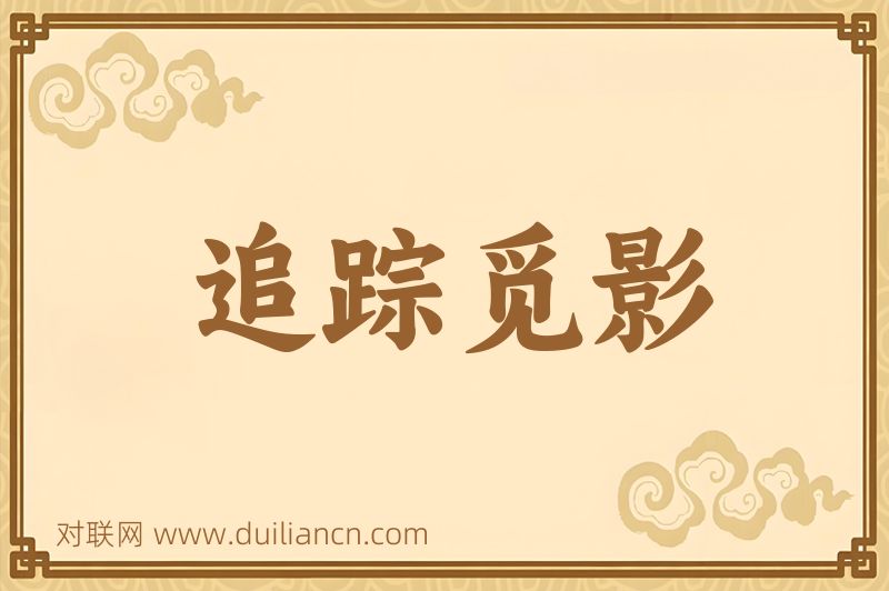 追踪觅影词语的意思