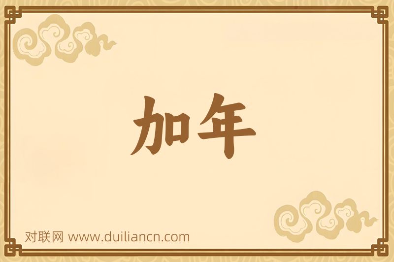 加年词语的意思