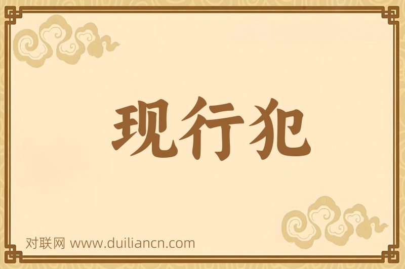 现行犯词语的意思