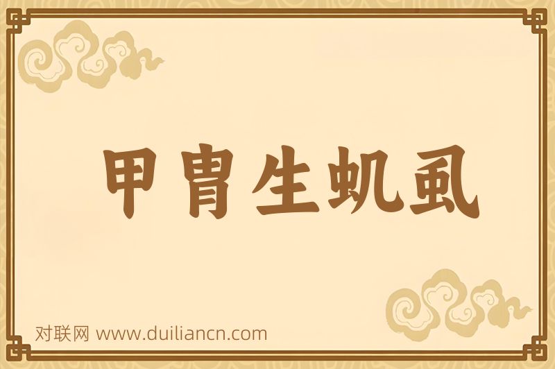 甲胄生虮虱词语的意思