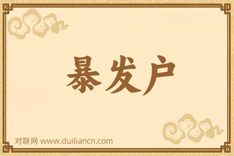 暴发户词语的意思