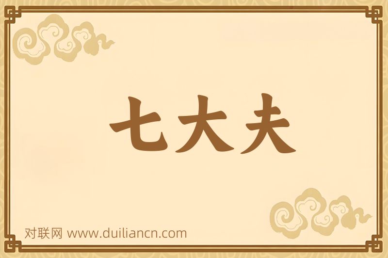 七大夫词语的意思