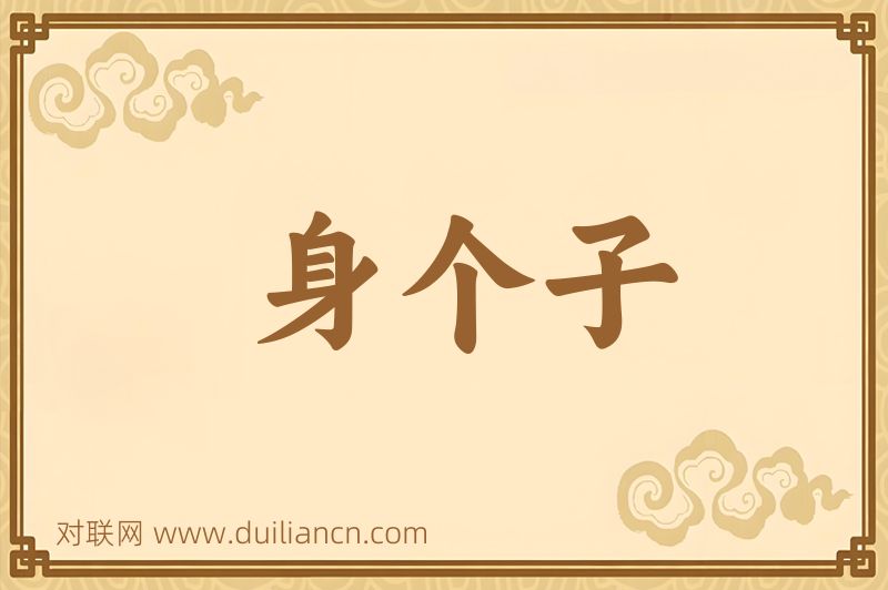 身个子词语的意思