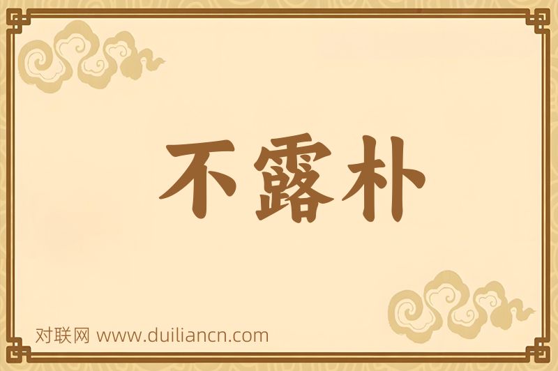 不露朴词语的意思