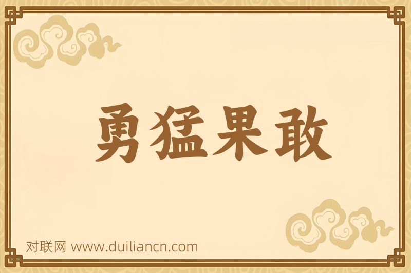 勇猛果敢词语的意思
