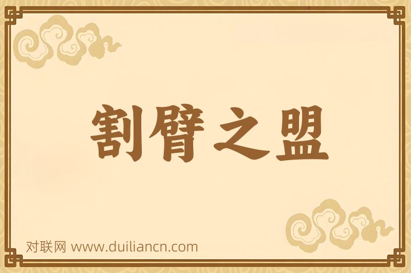 割臂之盟词语的意思