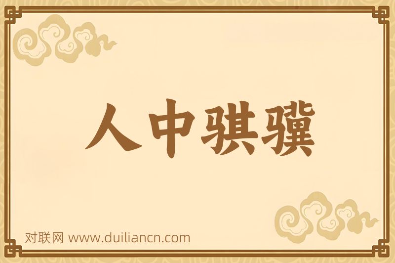 人中骐骥词语的意思