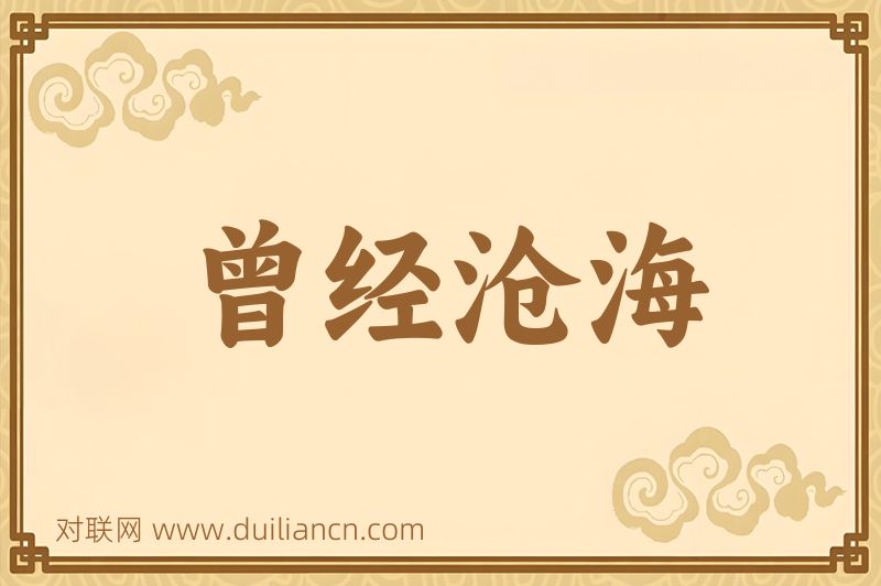 曾经沧海词语的意思