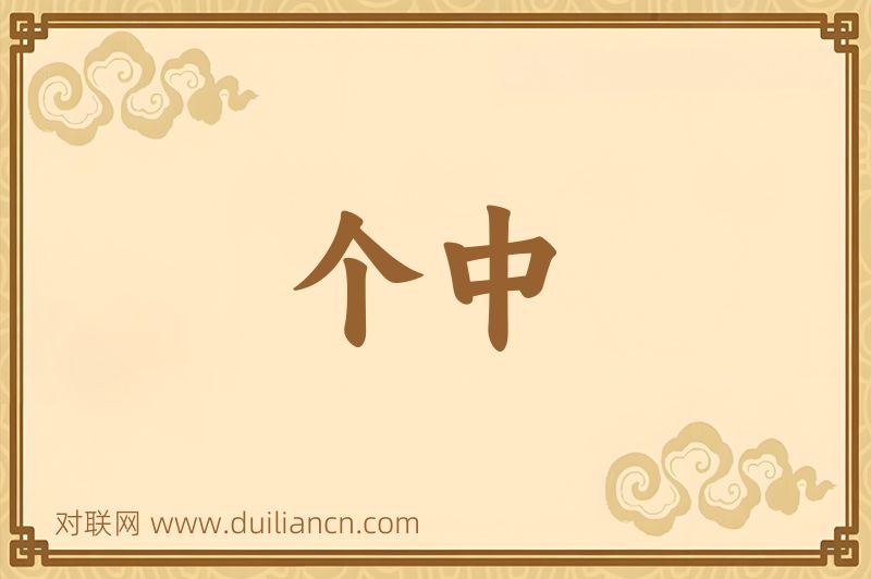 个中词语的意思