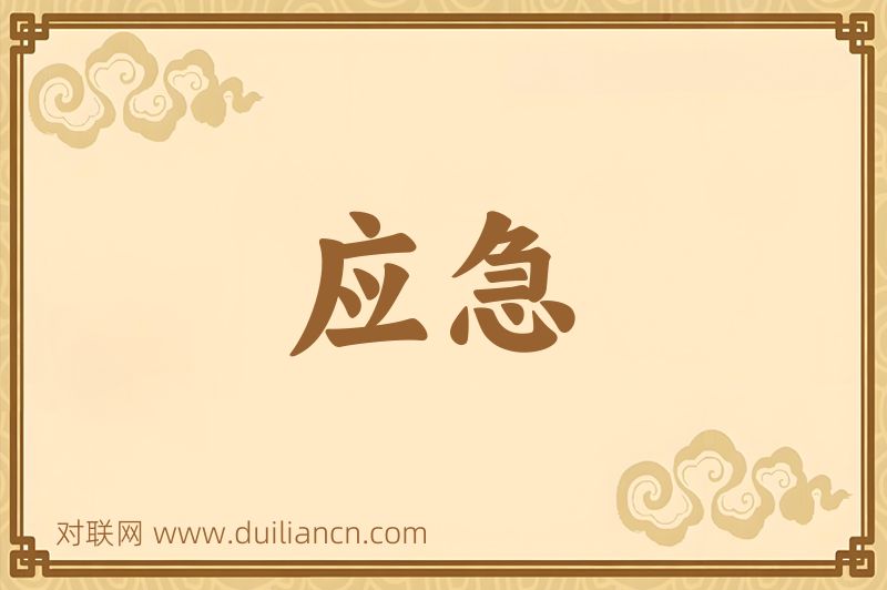 应急词语的意思