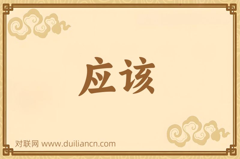 应该词语的意思