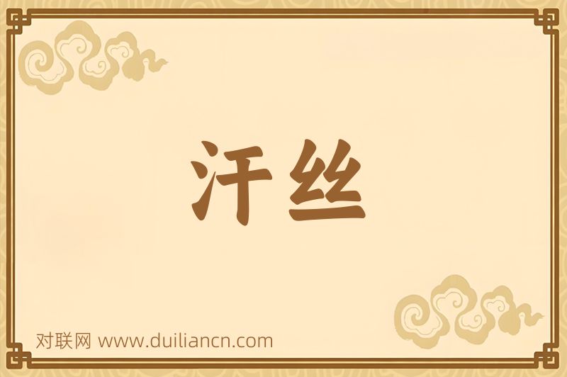 汗丝词语的意思