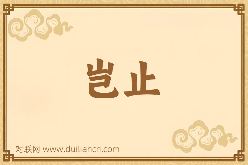 岂止词语的意思