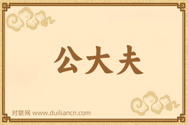 公大夫词语的意思