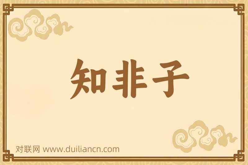 知非子词语的意思