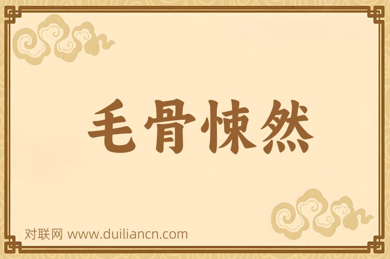 毛骨悚然词语的意思