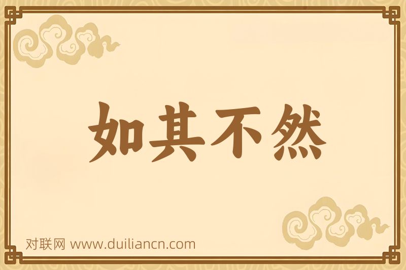 如其不然词语的意思