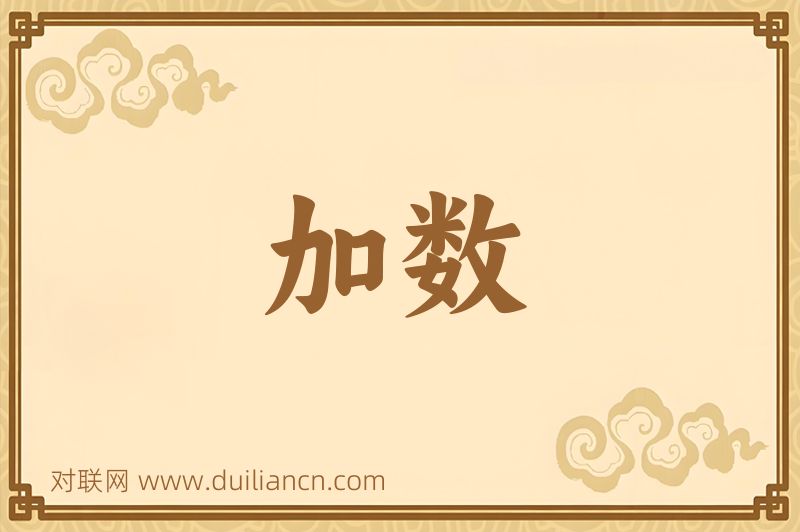 加数词语的意思