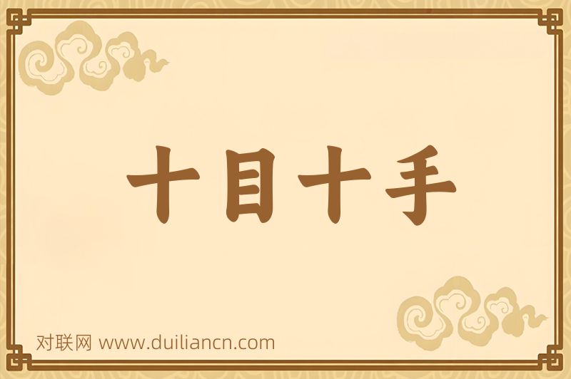 十目十手词语的意思